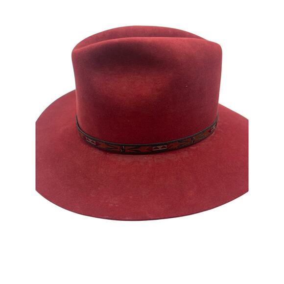 Vintage BEAVER HATS SINCE 1860 BEAVER XXXXX CUSTOM MADE RED in Size 7 1/8
MODERN - Picture 3 of 12